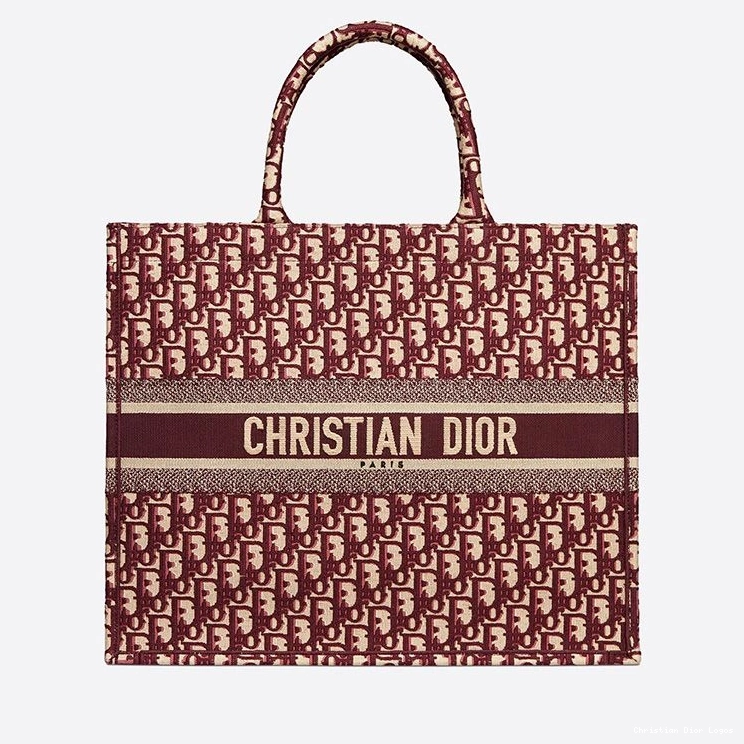 Cheap Book Canvas Tote Dior Motif Oblique Burgundy 0803 Luxury